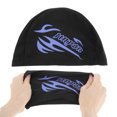 thumbnail image 5 of Gorro de natación de patrón de llama de nailon único 1 Pc Negro Azul, 5 of 5