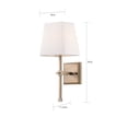 thumbnail image 3 of Highline 1 - Light Burnished Brass/White Wall Sconce, 3 of 5