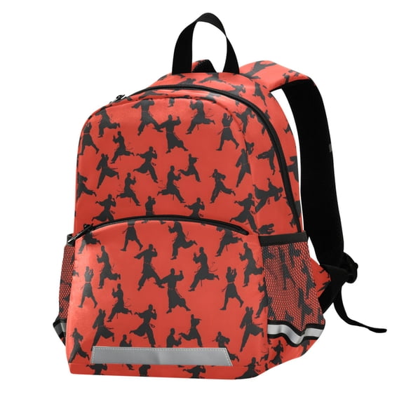 ALAZA Karate Style Red School Backpack Elementary Student Bookbag