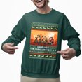 thumbnail image 2 of Christmas Sweatshirt, Funny Cowboy Santa Happ-yee Haw-lidays Christmas Sweatshirt, Western & Rustic Ugly Sweatshirt, Festive Crewneck for Parties & Gifts, 2 of 5