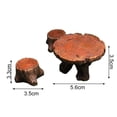 thumbnail image 5 of Naierhg Landscape Ornament Handicraft Excellent Workmanship Resin Craft Garden Miniature Table Chair for Home Desktop, 5 of 8