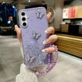 thumbnail image 6 of for Samsung Galaxy A15 Bling Case with Lanyard, Cute 3D Butterfly Glitter Soft TPU Phone Cover for Woman Girls Sparkle Shiny Slim Thin TPU + Crystal Wrist Strap for Galaxy A15 (Pink), 6 of 6