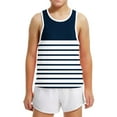 thumbnail image 6 of Spazoro Little and Big Girls Tank Tops Undershirts, Breathable Striped Summer Sleeveless Camisole for Kids Girls Boys Navy Size 8 T, 6 of 6