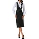 thumbnail image 2 of Vestido de tirantes para mujer, elástico, sin mangas, con escote en V, tipo A, overoles, vestido con bolsillos, XS, negro, 2 of 6