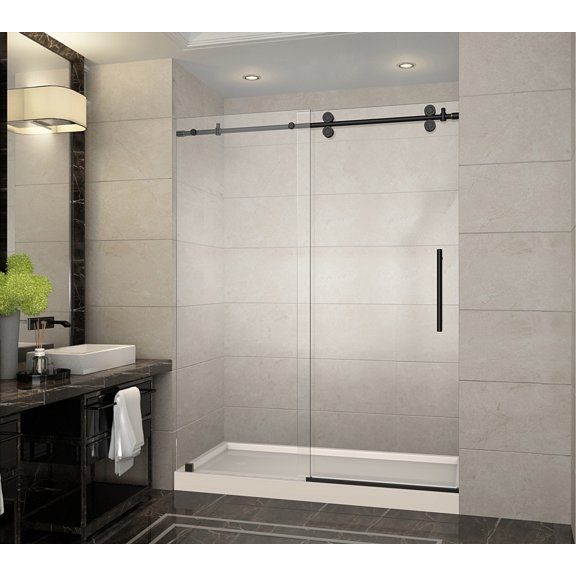 Aston Sdr978-Tr-60-10-L Langham 60" X 77-1/2" Frameless Shower Door - Bronze