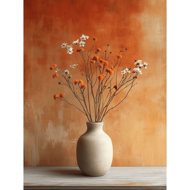 Qisvanset Framed Canvas Wall Art, 12x16 Inch Clay Jar Neutral Bible Housewarming Wall Decor