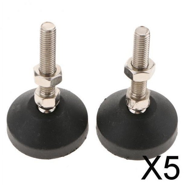 Pies niveladores niveladores de muebles ajustables de acero al carbono 3x2 piezas 50-M10x50mm 5 piezas