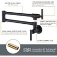 thumbnail image 6 of Senlesen Pot Filler Brass Oil Rubbed Bronze Wall Mounted Single Cold Faucet, 6 of 16