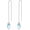 Cat, variant on 925 Sterling Silver Moonstone Long Chain Earrings Hummingbird/Cat/Clover with June Birthstone Threader Earrings for Women