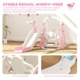 thumbnail image 3 of YUFU 4-in-1 Toddler Slide and Swing Set for Kids Ages 1-3, Indoor Outdoor Playground with Basketball Hoop, Climber Playset for Backyard Nursery, Easy Assembly, 3 of 9