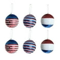 thumbnail image 2 of Summer Savings! Boovnll 6Pcs 4th of July Tree Decorations, 2.4" Sequins Red White Blue Balls Memorial Day Ornaments, 4th of July Ornaments for Patriotic Party Hanging Decor, 4th of July Decorations, 2 of 9