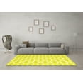 thumbnail image 3 of Ahgly Company Machine Washable Indoor Rectangle Trellis Yellow Modern Area Rugs, 3' x 5', 3 of 4