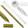 thumbnail image 7 of #9 x 3" Bronze Star Exterior Coated White Trim Head Wood Screw Torx/Star Drive Head (1 Pound - 84 Approx. Screw Count) - Multipurpose Exterior Coated Torx/Star Drive Wood Screws, 7 of 7