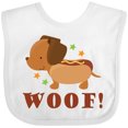 thumbnail image 3 of Inktastic Dachshund Hot Dog Funny Boys or Girls Baby Bib, 3 of 4