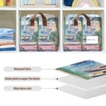thumbnail image 4 of Yayeee Foldable Storage Basket for Shelves with Handles Waterproof Cloth Bins, Ocean Boat, 4 of 7