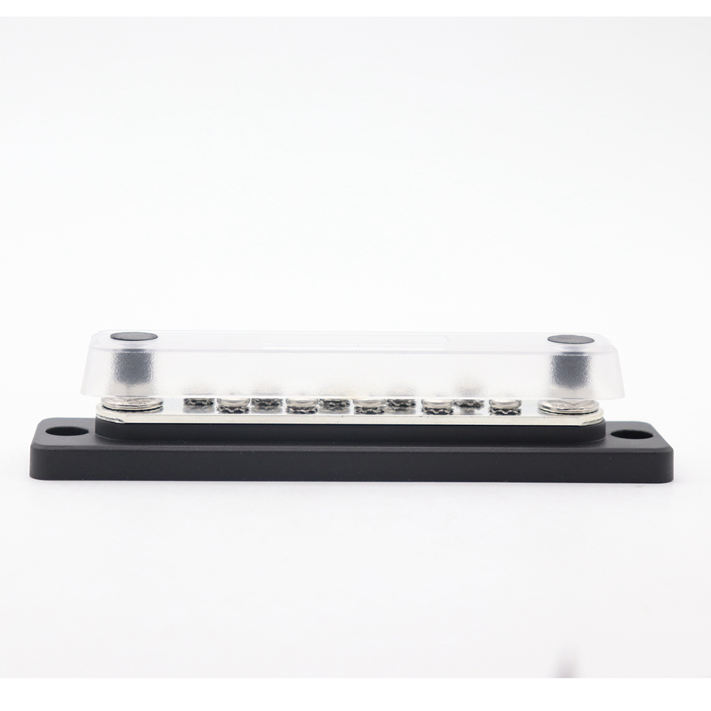 BQBQERT Terminals Power Distribution Block Busbar with Transparent Cover Heavy Duty 10 Way 2 Terminal Bus