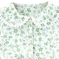 thumbnail image 5 of IFNWSV Girls Summer Outfits 2 Piece Floral Print Short Sleeve Casual Pan Collar Top and Bow Shorts Set Green 0-1 Years, 5 of 6