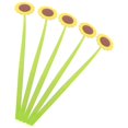thumbnail image 5 of Floral Sunflower Pens For School And Home Office Supplies Light Green Marking And Writing 5Pcs, 5 of 5