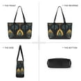 thumbnail image 6 of FORMRS Canvas Laptop Tote Bag for Women with 15.6" Computer Compartments Shoulder Handbag, Navy Blue Art Pattern, 6 of 7