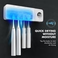 thumbnail image 3 of Sanitizeri Toothbrush Holder, Sanitizeri Toothbrush Cleaner, 2000mAh Rechargeable Cordless Wall Mounted Holders for Bathroom, 4 Slots & Timer Function, White, 3 of 8