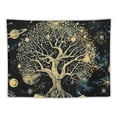 thumbnail image 5 of PRATYUS Sun and Moon Tapestry Tree of Life Wall Tapestry for Bedroom Aesthetic Black and Gold Wall Hanging Home Decor for Dorm Living Room Multi Size Painting, 5 of 6