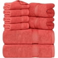 thumbnail image 2 of Towel Set 600 GSM 8Pc - 2 Bath Towels 2 Hand Towels 4 Washcloths Utopia Towels, 2 of 12