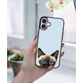 thumbnail image 5 of WIRESTER Shockproof Soft Rubber Cover Case for Apple iPhone 17 6.3" 2025, Animal Siamese Kitten Cat On Pale Aqua Background, 5 of 5