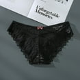 thumbnail image 3 of Bigersell High Waist Underwear Women Clearance Crotchless Panties Briefs Panty Style P-1774 Polyester Cheeky Panties G String Thongs Ladies Briefs High Waist Women's Panties Black S, 3 of 6
