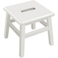 thumbnail image 4 of eHemco Solid Hardwood Wooden Step Stool for Adults and Kids, 12.25 Inches Height, Antique White, Set of 2, 4 of 6