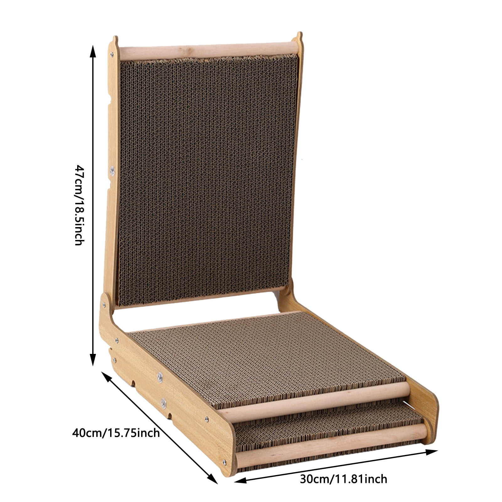 Cat Scrather Cat Scratching Board - Foldable Triangle cat scratch pad, 6 Usable Sides Cat Scratchers for Indoor Cats, Durable Recyclable Cat Scratcher Cardboard Vertical