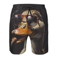 thumbnail image 4 of Yiaed Modern Funny Duck Print Men's Swim Trunks with Lining Quick Dry Sports Shorts Beach Shorts Boardshorts-Medium, 4 of 5
