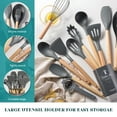 thumbnail image 5 of AGCAN 24 Pcs Silicone Cooking Utensils Set,  446℉ Heat Resistant Kitchen Utensils Turner, Tongs,Spatula,Spoon,Brush,Whisk, 5 of 14