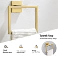 thumbnail image 4 of 5 - Piece Bathroom Hardware Accessories Set Wall Mounted, 4 of 8