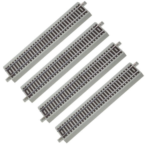 Zylopa HO Scale Nickel Silver Track with Wood Ties – Set of 4 Realistic Model Railroad Tracks-G1 66700