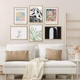 thumbnail image 3 of PixonSign Framed Canvas Print Wall Art Set - Henri Matisse Colorful Plant & Humanities Pattern - Set of 6 Modern Abstract Geometric Poster Cultural Art Wall Décor - 11"x14"x6 Natural, 3 of 5