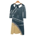 thumbnail image 4 of Apollo 11 Landing Module Flare Dress Square Neck Dress Elegant Female Fashion Printed Dress Space Spaceship Satellite Jupiter, 4 of 5