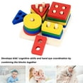 thumbnail image 4 of Building Blocks§geometric Stacker Building Blocks§geometric Columns Building Blocks§geometric Stacking Building Blocks§wooden Building Blocks§building Blocks Stacking Columns, 4 of 8