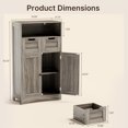 thumbnail image 6 of Pantry Cabinet, Lofka 43" Kitchen Pantry Storage Cabinet with 2 Magnetic Doors, 2 DIY Drawers, Adjustable Shelves, Gray, 6 of 10
