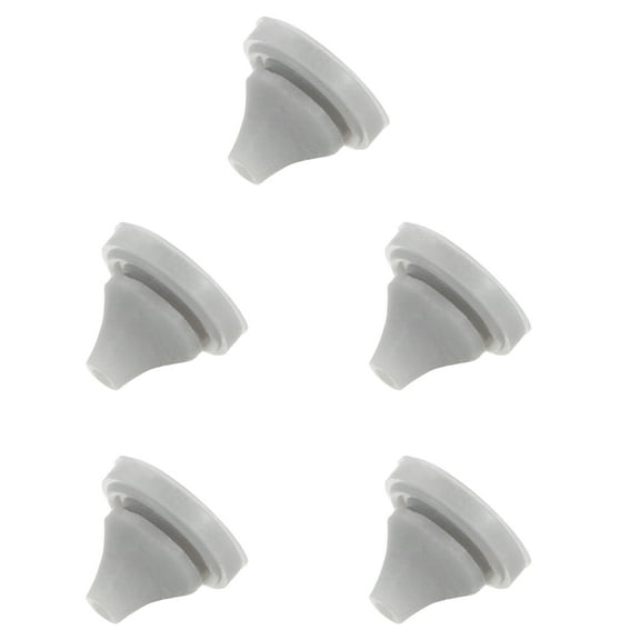 5pcs Shower Head Replacement Nozzles, Silicone Nozzle Sprinkler Spout Round Nib Fit 5mm Hole, Light Grey