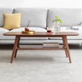Natural Solid Wood Coffee Table Mid Century Modern Oak Coffee Table