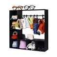 thumbnail image 5 of Dserhfy Doll Clothes Wardrobe with 10 Hangers Girl Doll Clothing Storage Closet Dollhouse Figure Doll Accessories Garment Display Box, 5 of 8