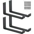 thumbnail image 1 of L Shelf Brackets Heavy Duty with Lip Floating Hook Iron J Shelf Bracket Wall Mounted Rustic Shelving Support Brackets, 1 of 8