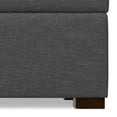 thumbnail image 3 of Gabbie 48 inch Wide Rectangular Storage Ottoman in Slate Grey Polyester Linen, 3 of 13