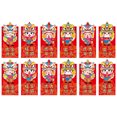 thumbnail image 1 of 12Pcs Year Of The Tiger Red Envelope Thick Paper Cartoon Luck Money Red Envelope, 1 of 1