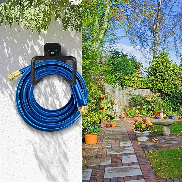 XZNGL Hose Reel Wall Mount Heavy Duty Hose Holder Wall Mount - Heavy Duty Water  Hose Holder - Hose Reel Holds Up To 150Ft- Durable Hooks for Garage &  Outside Garden Hose