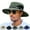 Green, variant on Sun Bucket Hat for Men, 3.94'' Wide Brim Bucket Fishing & Beach Hats