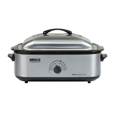 - NESCO Professional 18 Quart Stainless Steel & Black Roaster Oven, 1 Each
