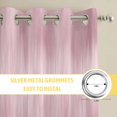 thumbnail image 6 of Pink Kitchen Curtains Window Panels, Modern Abstract Art Ombre Striped Insulated Window Treatment Curtain, Grommet Curtains for Bedroom/Living Room/Bathroom, 2 Piece 42"Wx45"L, 6 of 8