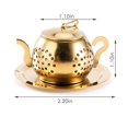 thumbnail image 1 of Filtro De Té En Forma De Tetera Infusor Suelto , Con Cadena , Bandeja De Goteo , Especias De Hierbas, 1 of 4
