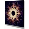 thumbnail image 2 of Rounded Symmetrical Yellow Fractal Flower - Floral Canvas Art Print, 2 of 3